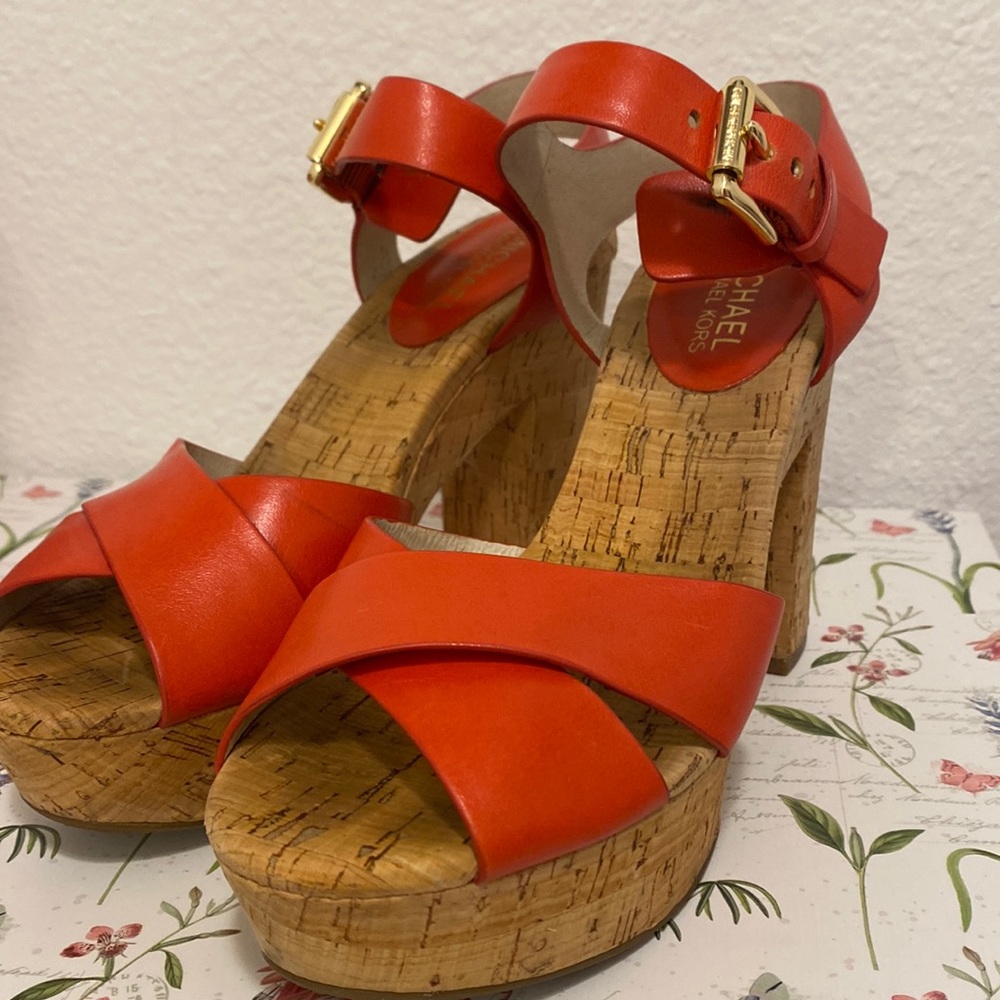 MICHAEL KORS Platform Cork Heels